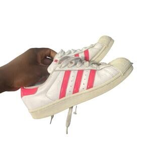 Adidas superstar white pink size 5.5 wmns
